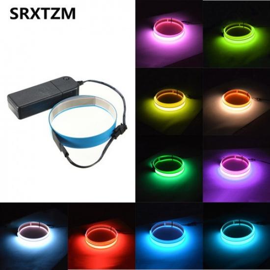 1M Flexible EL Light Tape Led Glow EL Wire Rope Waterproof Cable Battery Powered