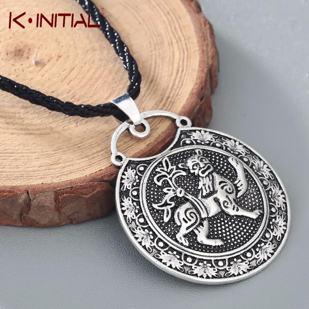 Kinitial Винтажные Животные Львы Подвески и Ожерелья Viking Дружба Длинные Ожерелья Панк Стиль Подарки для Мужчин Ювелирные Изделия Ожерелье