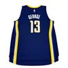 Adidas X Сотрудничество НБА Пэйсерс Джордж 13 Модный Удобный Мягкий Буквенный Баскетбольный Джерси Унисекс джерси Темно-синий 7470A-312-K92511