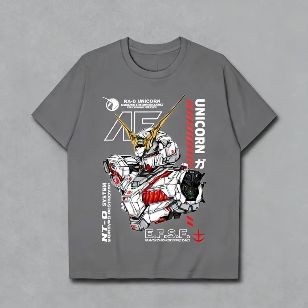 2026 new High Voltage RX0 Unicorn Mens and Womens Cotton TShirt Bestseller Anime Print LooseFitting Casual Style