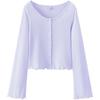 Женский вязаный кардиган Semir с длинным рукавом и рюшами