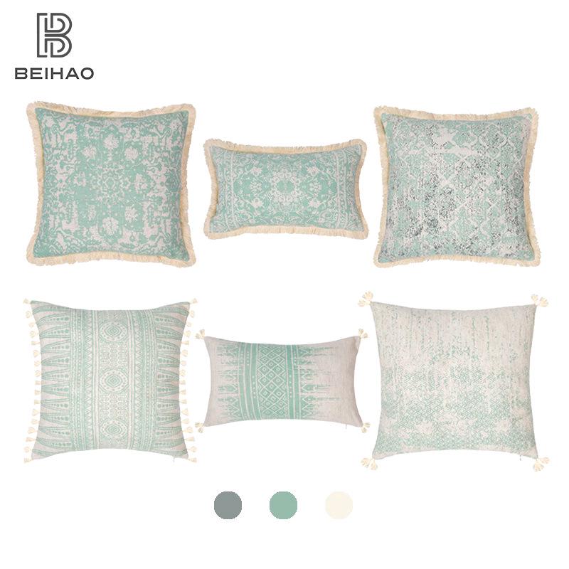 Ретро Кантри Принт Хлопково-Льняная Наволочка-Подушка