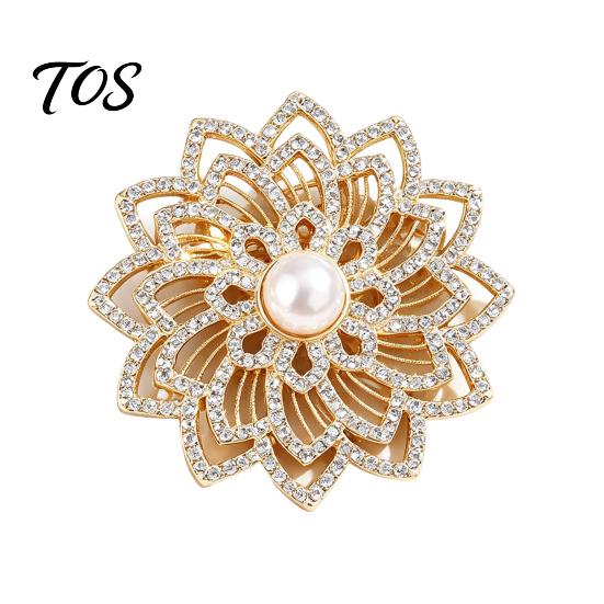 Decorative Pin Rhinestone Flower Brooch Pin, Bow Deer Red Lip Lapel Electroplated Dress Suit Hat Bag Clothing Accessories, Elegant Jewelry for Women