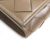 Excellent BOTTEGAVENETA Purse INTRECCIATO Flap Wallet Bifold Wallet Brown  Used