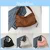 Stylish Black Casual Tote Bag For Women Simple Design Versatile Crossbody Purse