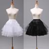 White or Black Short Petticoats Women A Line 3 Layers Underskirt For Wedding Dress