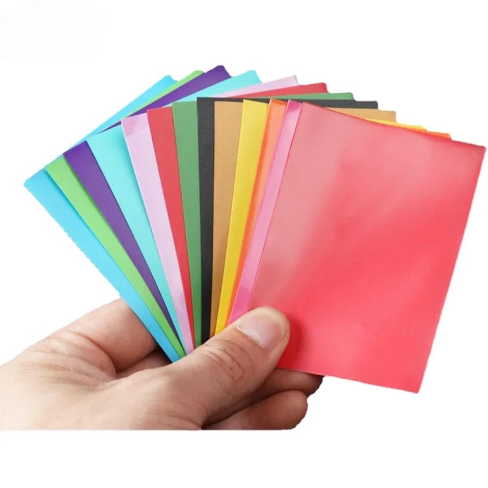 100/50PCS 66x91mm Matte Colorful Standard Size Card Cover PTCG Trading Cards Protector Tarot Shield Board Games Magical Cover