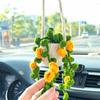 Handmade Car Basket Hanging Car Potted Plants Pendant Plant Crochet Pendant Crochet Potted Pendant