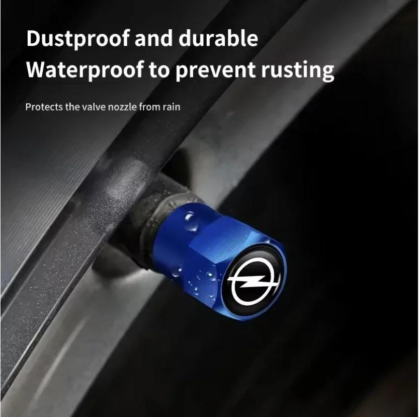 4pcs Universal Car Wheel Tire Valve Stem Caps Dust Covers Aluminum Tire Wheel Stem Air Valve Cap For Opel Astra Car Accessories