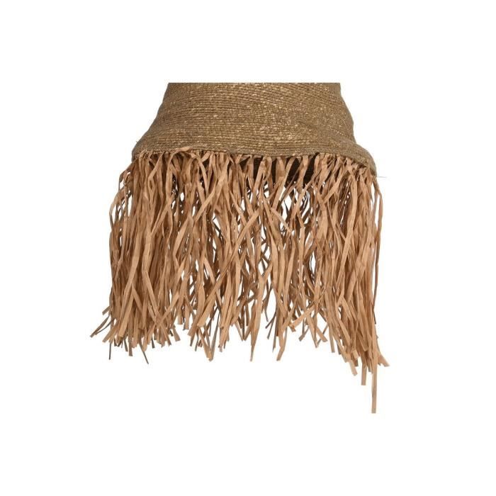 Plafonnier - Naturel - Fer Et Jute - 50W - 44x44x67 Cm - Design Balinais