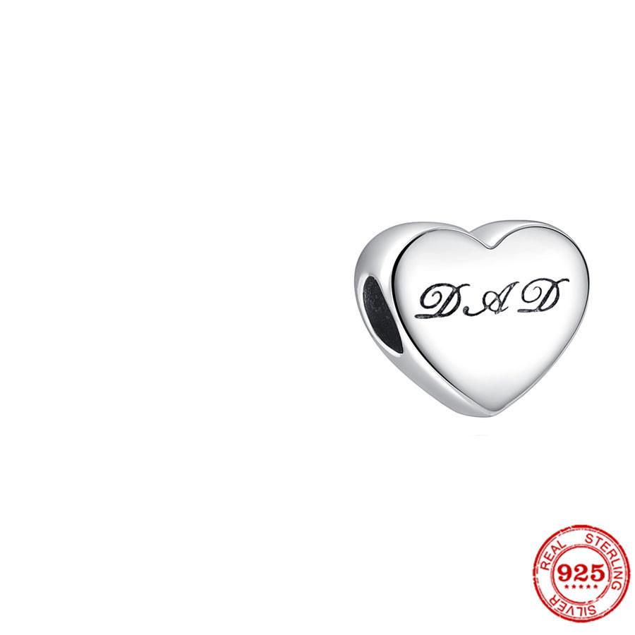 Новый Браслет-Шарм Сердце от Copperbrother Сестра Мама Папа Сын Дочь Жена для Женщин Подходит к Оригинальному Браслету DIY Украшения