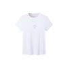 Running Series Letter Brand Logo Print Quick-Dry Short Sleeve T-Shirt Women Tops White 162225105-210724