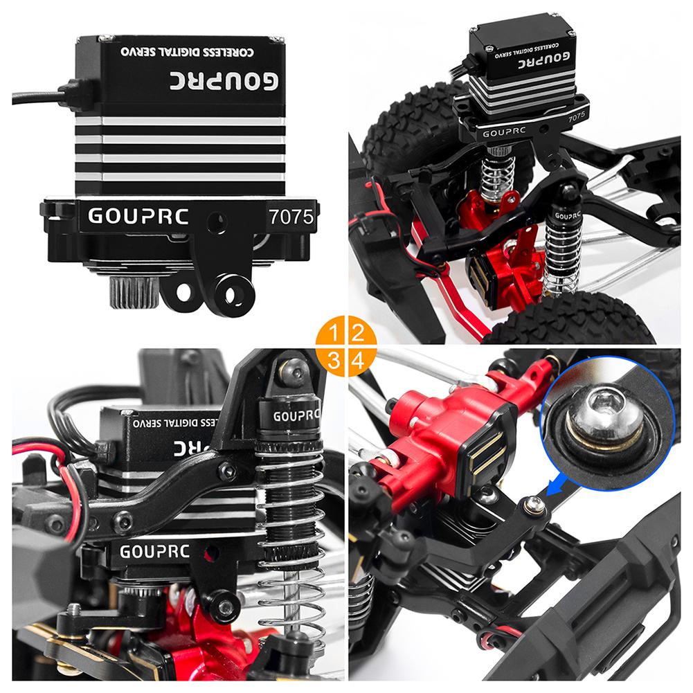 9KG RC Digital Micro Servo with Servo Mount Bracket and Arm Mini Servo Coreless Motor Servo for TRX4M Servo 1/18 RC Car