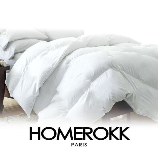 Couette 220x240 - HOMEROKK - 2 places - 450 gr/m² - 2 oreillers 50x70 - Microfibre