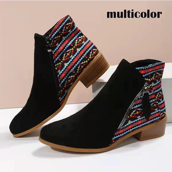 Женские ботильоны Замшевые ботильоны Ботильоны с боковой молнией Классические ботинки на низком каблуке, классические туфли на массивном каблуке Современные короткие туфли без шнуровки на молнии