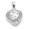 [K1061] - White 'Love' Silver Pendant
