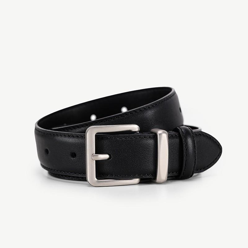 Womens Genuine Leather Belt First Layer Cowhide Vintage Style Suits Jeans All-match