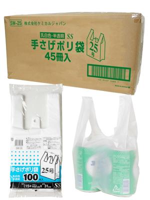 Пластиковый пакет для мусора Chemical Japan Milky 100 листов x 45 Размер вмещает 3 или 4 350 мл Консервированный East Japan West Japan 25 SS Handbag Plastic Bag Bag, Bag, Белый,