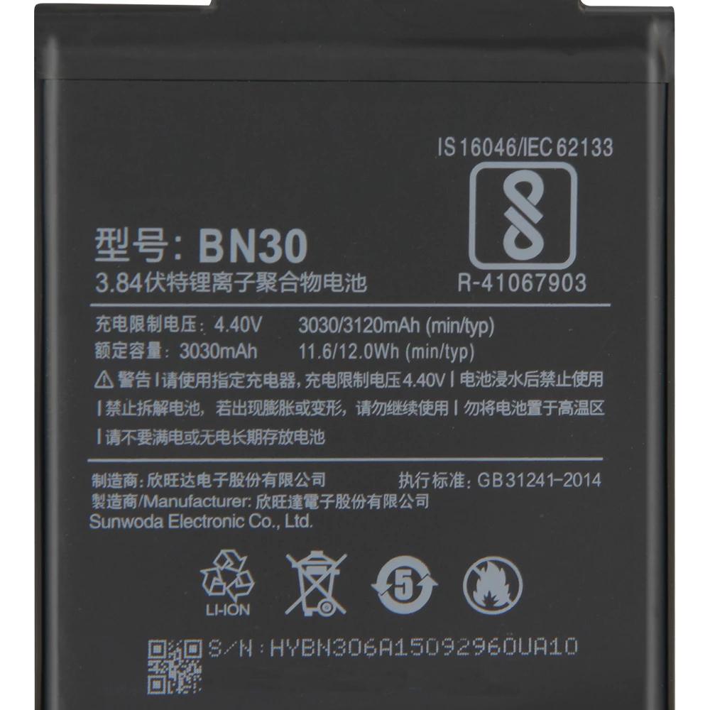 Оригинальный высококачественный аккумулятор BN30 для Xiaomi Mi Redmi 4A 3120 мАч