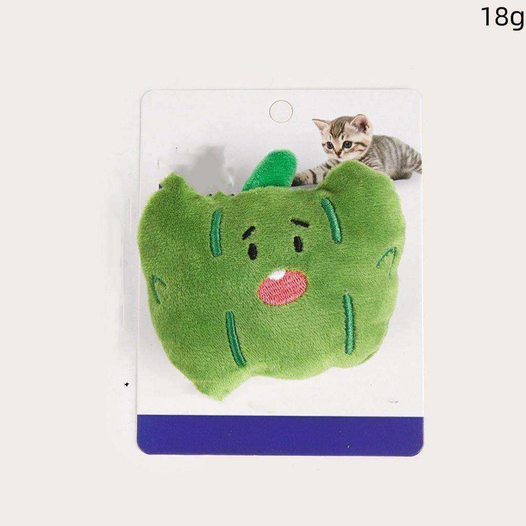 Игрушка для кошек в форме овоща с кошачьей мятой, устойчивая к царапинам, плюшевая игрушка для питомца