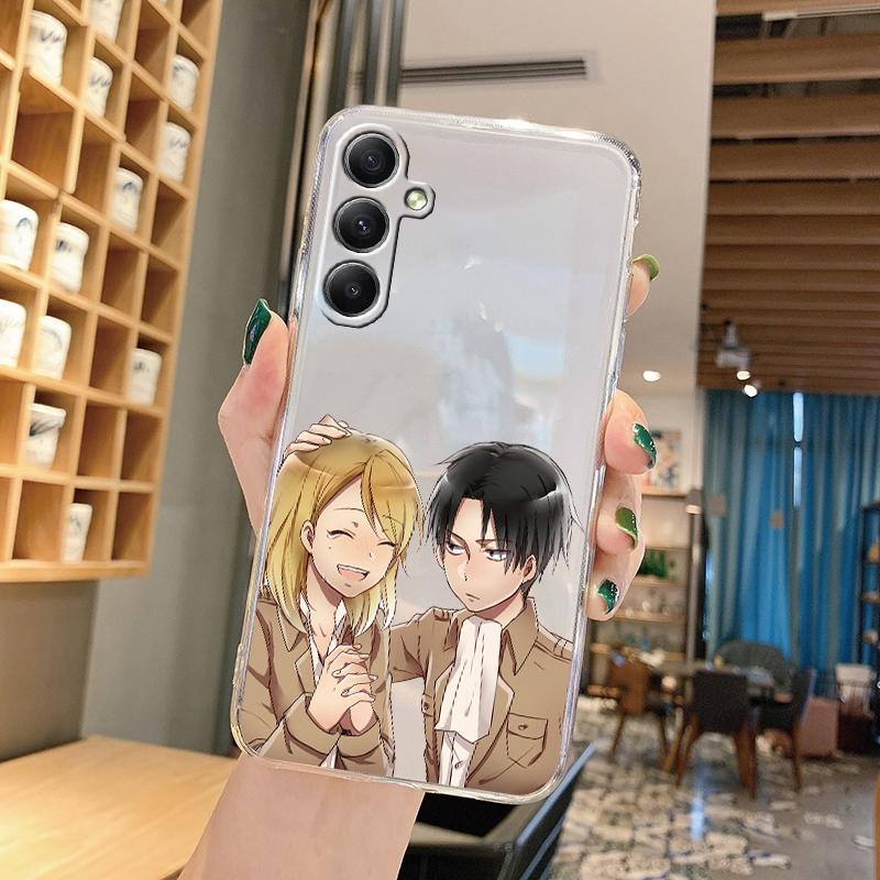 Мягкий прозрачный силиконовый чехол с рисунком аниме для Samsung A55 M35 S24 Xiaomi Redmi Note 13 Poco C65 iPhone Camera Противоударный защитный чехол