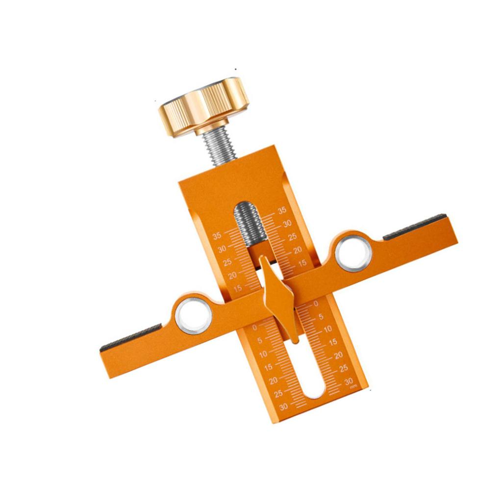 Cabinet Door Mounting Jig Aluminium Alloy Installation Positioner with 6 8 10mm Drill Bits Woodworking Multi Functional Position Tool