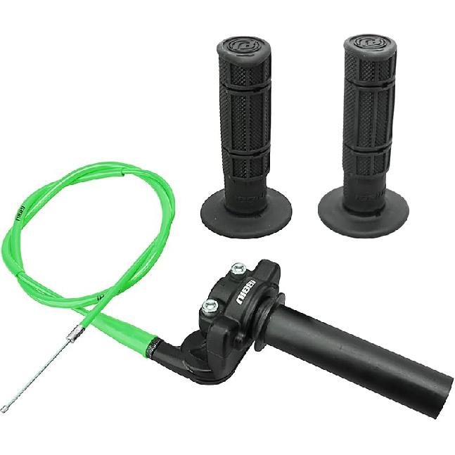 NIBBI Twists Throttle Grip,Dirt Bike Grips With Throttle Cable And Handlebar Grip For SSR125 Pit Bike, 22Mm Motorcycle Throttle Assembly
