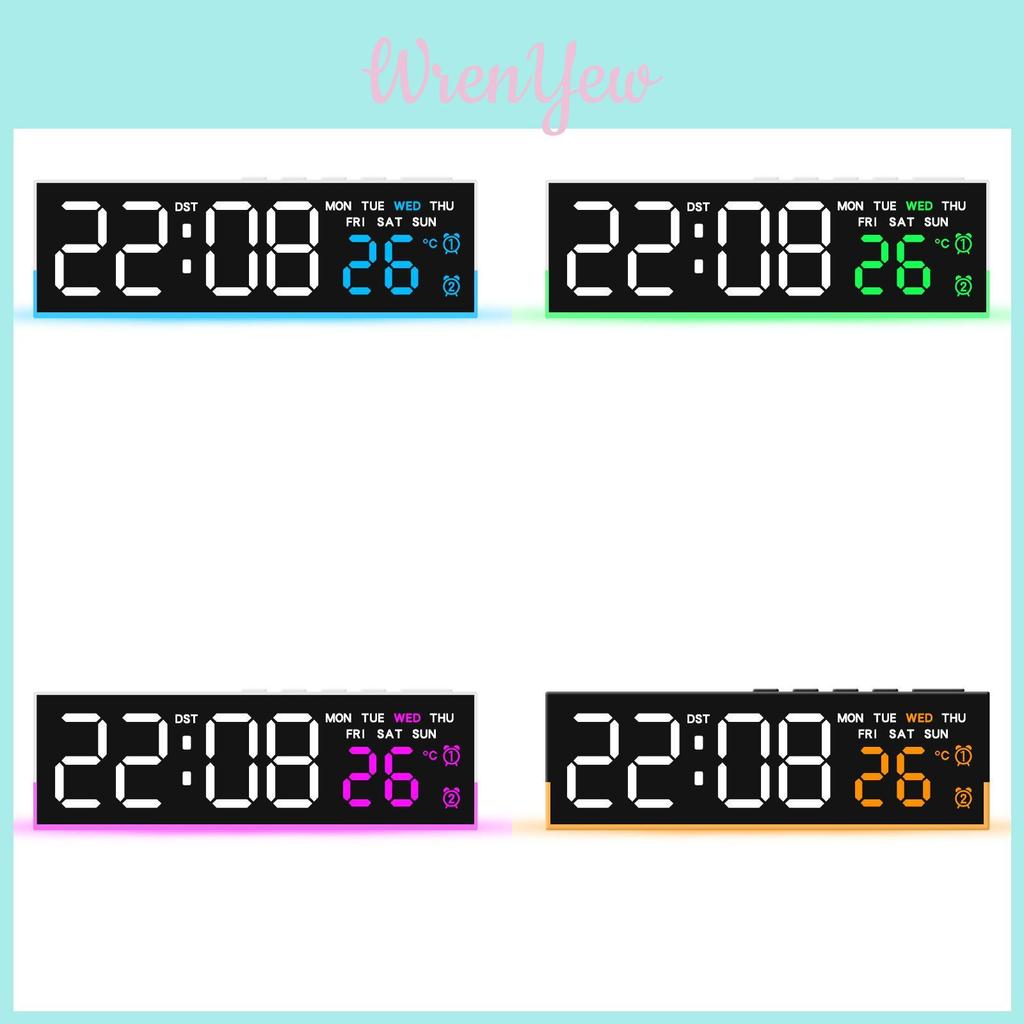 Led Digital Alarm Clock With Date And Week Display For Bedroom Decoration And Sleep Aid