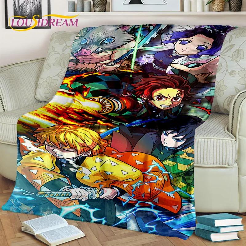 Kamado Nezuko Demon S-Slayer Japan Anime Soft Flannel Blanket для кроватей, спален, диванов, пикников, пледов для детей, отдыха на свежем воздухе