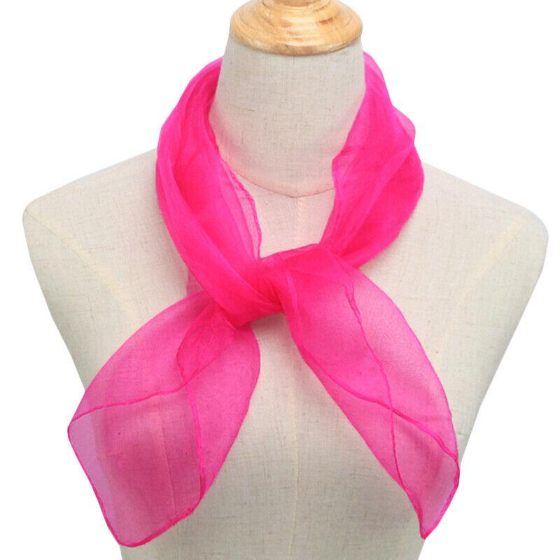 50-е годы квадратный шелковый шарф женский яркий цвет шифоновый платок на шею накидка мягкий тонкий хиджаб палантины шаль