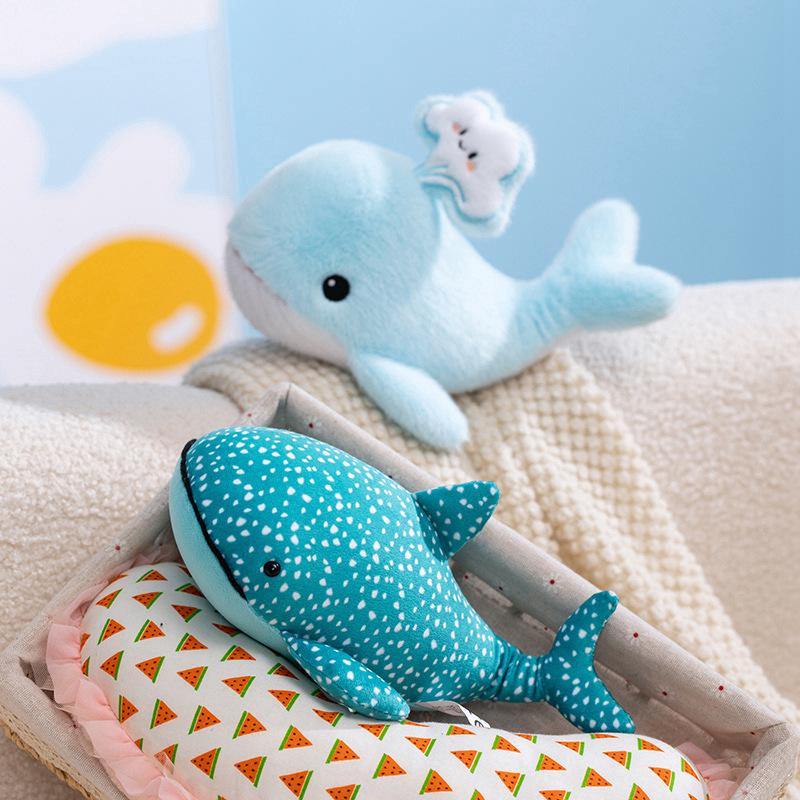Очаровательная плюшевая игрушка-кит - Мягкая мультяшная кукла морского животного для детей и девочек