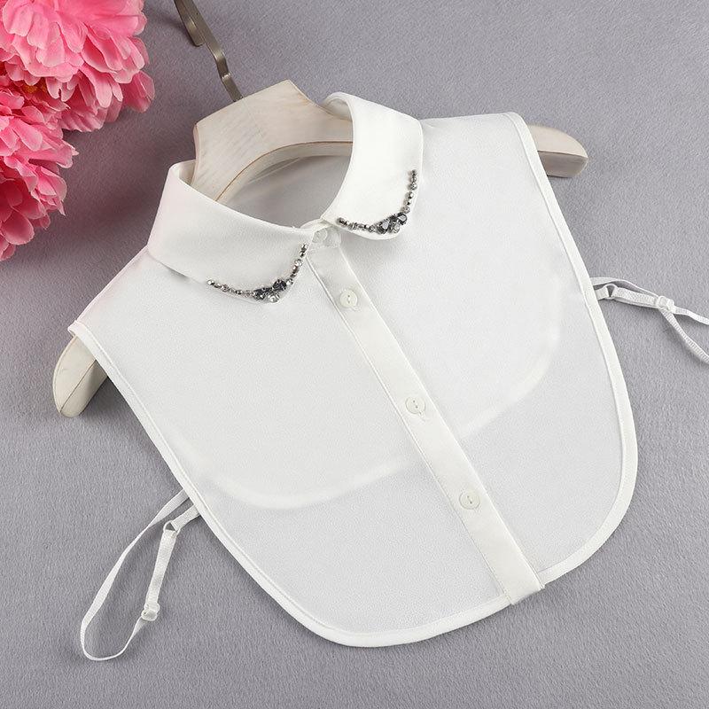 Fake Shirt Collar Versatile Fake Collar Women'S Decorative Collar Beaded Sweater Decorative Doll Collar