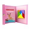 Деревянная магнитная книга-головоломка «Танграм», развивающие игрушки для детей, портативные обучающие интеллектуальные игрушки для малышей