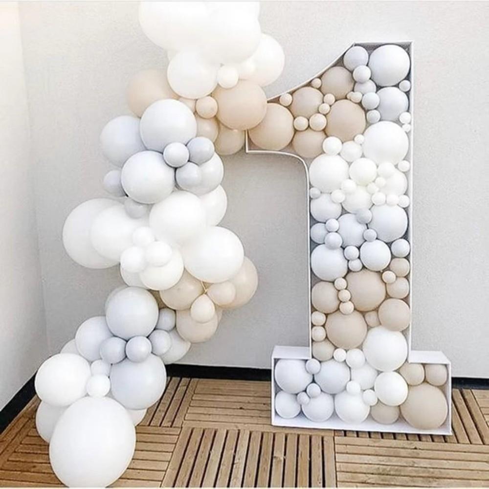 Numbers 0-9 Balloon Number Box Three-dimensional Digital Marquee Balloon Frame  Graduation Party