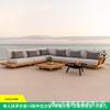 Waterproof Teak Outdoor Sofa Set - Solid Wood with Sun Protection for Garden, Hotel, or Sunroom