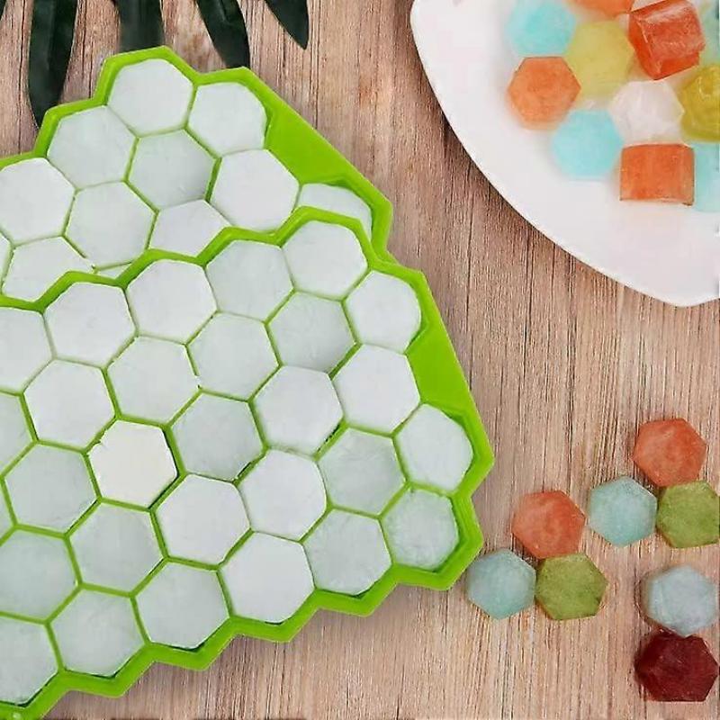 Ice Cube Tray with Lid, Soft Silicone Ice Moulds, Diamond Shape Ice Cube for Drinks and Desserts, Easy Removal