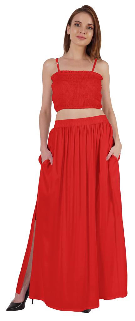 Bimba Летняя одежда для вечеринок Сексуальное платье из 2 предметов для женщин: укороченный топ и длинная юбка, комплект W