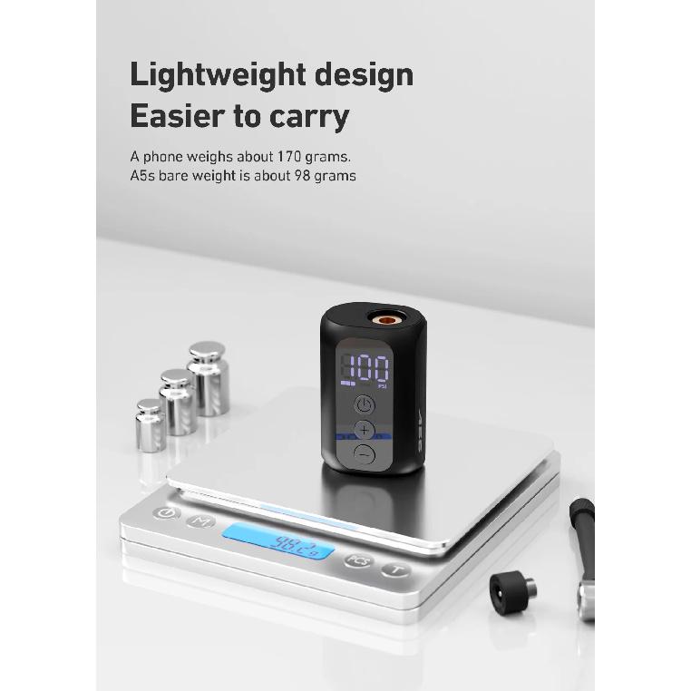 CYCLAMI A5s Bike Electric Tyre Inflator Mini High Pressure Velo Air Pump Inflator Bicycle MTB Cycling Accessories