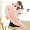 60CM-120CM Narwhal Plush Toy Lovely Unicorn Whale Doll Soft Stuffed Fish Blue Whale With Horn Pillow Christmas Gift