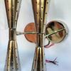 Atomic 50's 60's Style Mid-century Modern Bow Tie Dual Cone Wall Sconce Lamp
