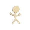 Rude Finger Pins Custom Gold Color Fun Meme Brooches Lapel Badges Simple Funny Jewelry Gift for Kids Friends