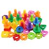 Educational Plastic Insert Blocks Montessori Nut Shape Toys Screw Building Blocks  Kids Gift