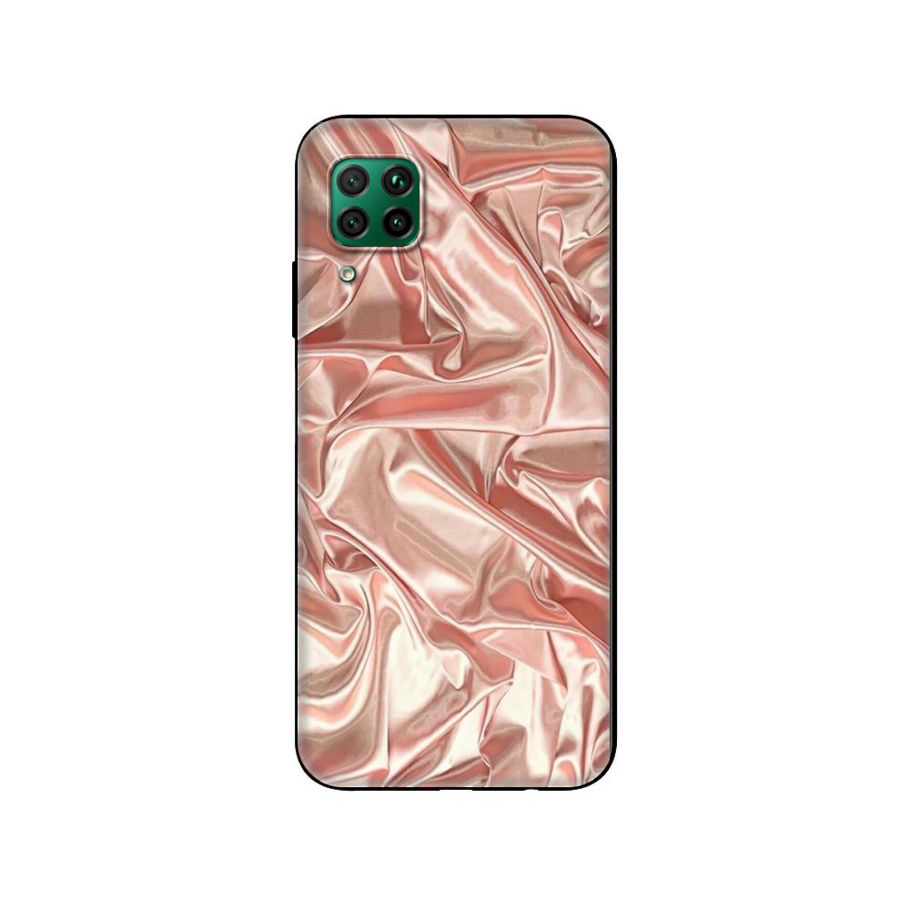 Черный чехол из ТПУ для Huawei P30 Lite P30 Pro P40 чехол для Huawei P40 LITE EP Smart 2020 чехол Gold Rose Glitter Pink Love Herat