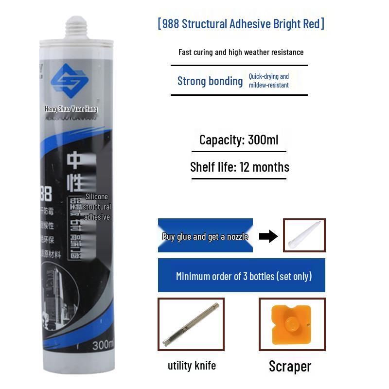 Weather-Resistant Black Silicone Sealant for Doors and Windows