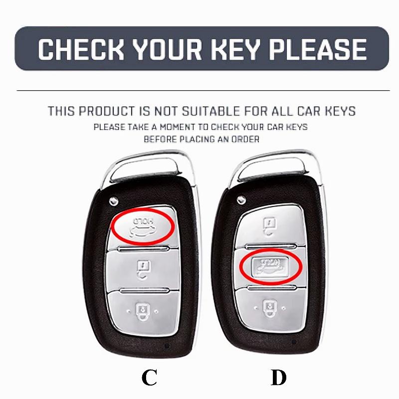 Модный кожаный чехол для смарт-ключа автомобиля для Hyundai Tucson Santa Fe Rena Sonata Elantra Creta Ix35 Ix45 I10 I30 I40 Аксессуары