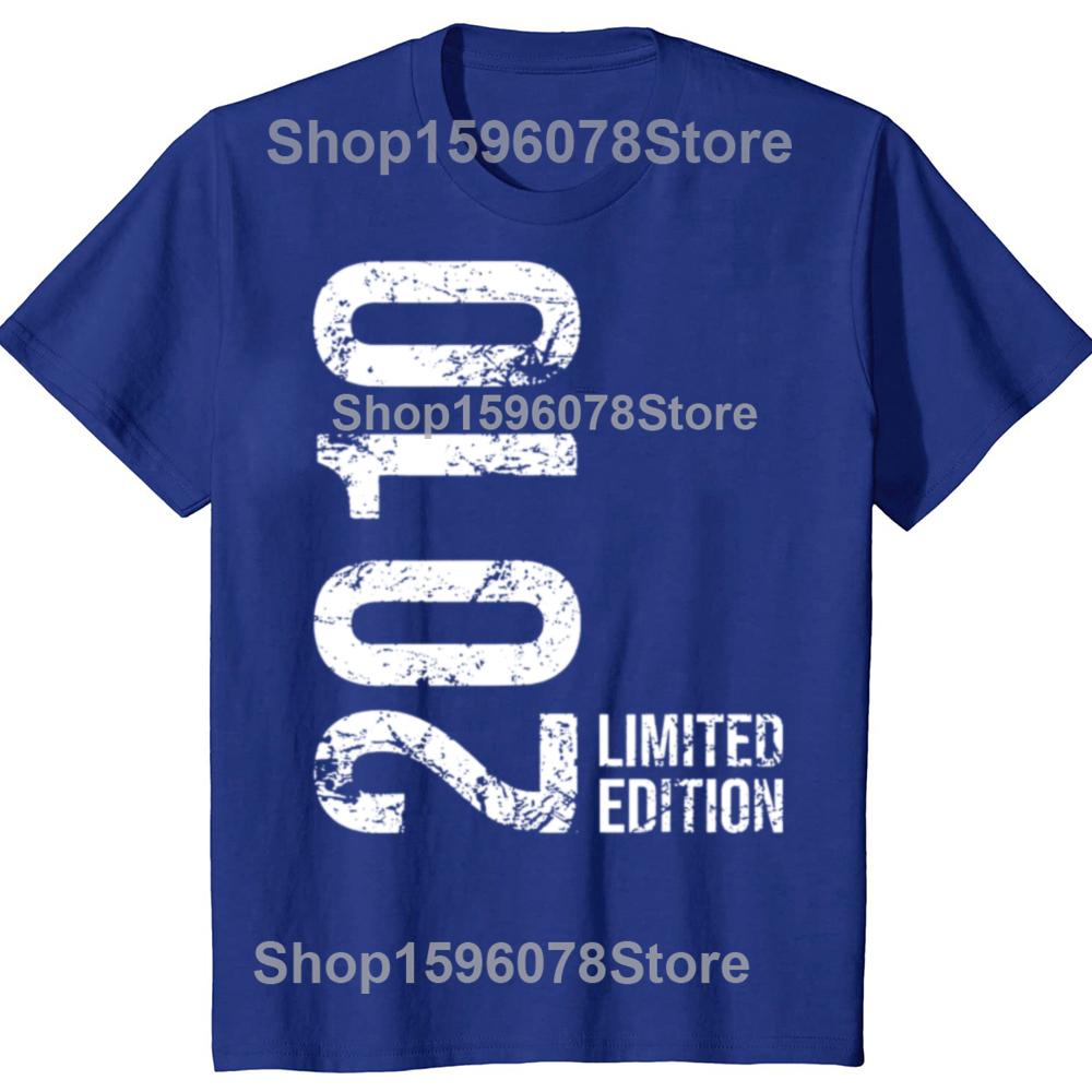 13-й День рождения 13 лет Мальчик Девочка Ретро Винтаж 2010 Футболки Летняя Графическая Уличная одежда Брат Сестра Подарки на День рождения Футболка Мужская