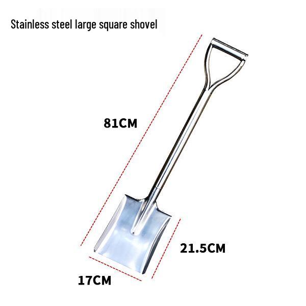 Садовая лопата из нержавеющей стали с деревянной ручкой - Малая, острая лопата для снега, почвы, посадки деревьев и цветов