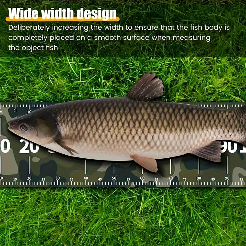 111cm Waterproof Fish Ruler Camouflage Foldable Measuring Mat Wear-resistant Clear Scale Fishing Measurement Tool for Anglers