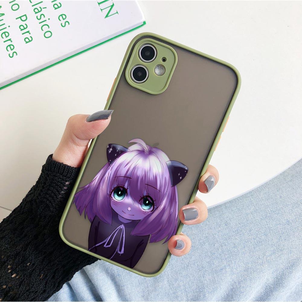 Матовый чехол для iPhone 11 12 13 14 Pro Max XR X 8 7 Plus Pro XS Mini Skin Feeling Cover Funda Coque Shell Capa Anime Spy X Family