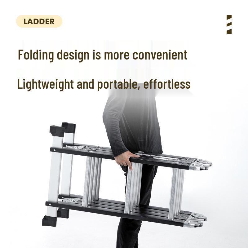 Портативная регулируемая по высоте А-образная лестница из железа и алюминия с телескопической складной конструкцией